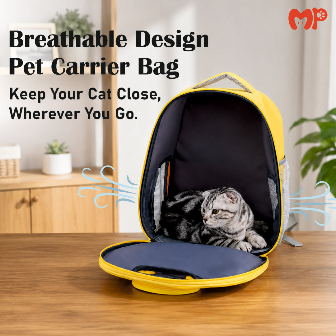 Premium Breathable Pet Carrier Backpack with Transparent Bubble Window | Comfort Dual-Strap Travel Bag for Cats and Small Dogs