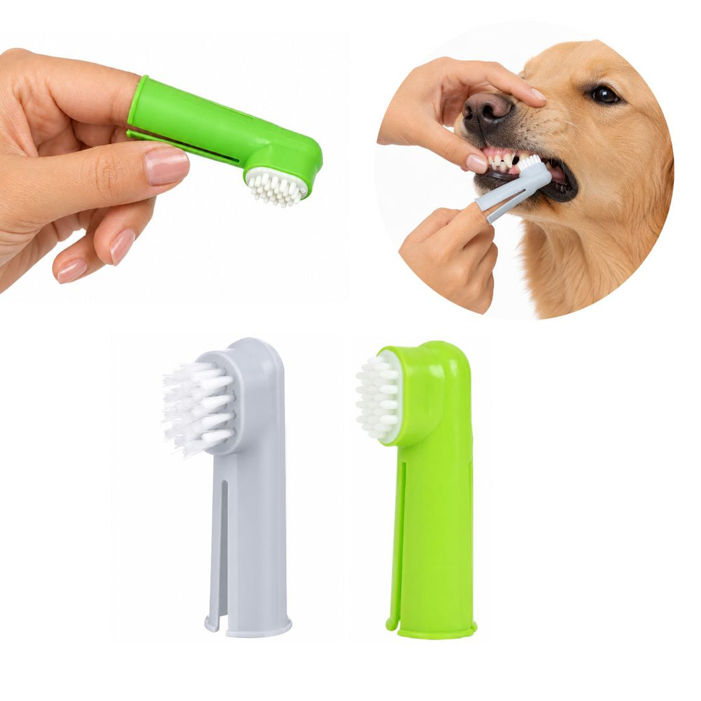 Premium Pet Finger Toothbrush Set for Dogs & Cats | Soft Bristle Dental Care & Gum Massage Brushes | Effective Plaque & Bad Breath Remover Kit