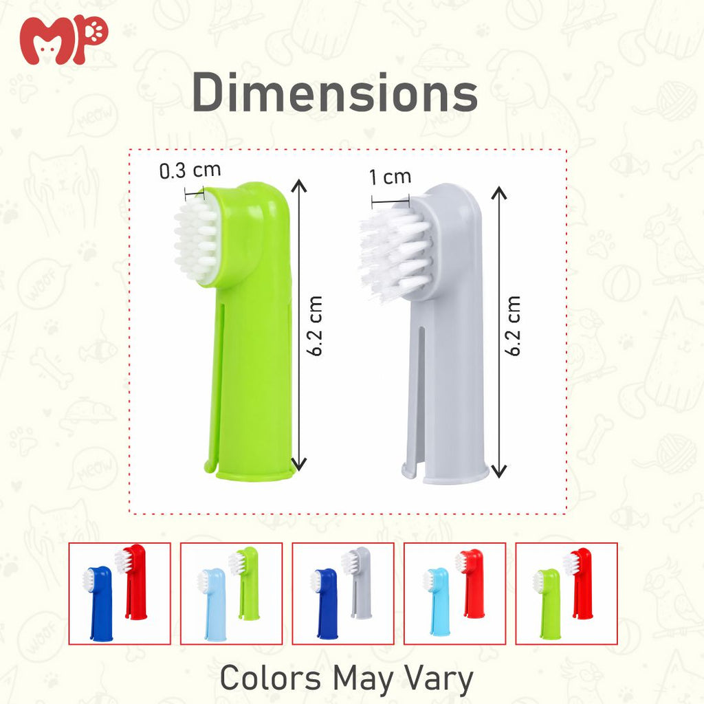 Premium Pet Finger Toothbrush Set for Dogs & Cats | Soft Bristle Dental Care & Gum Massage Brushes | Effective Plaque & Bad Breath Remover Kit