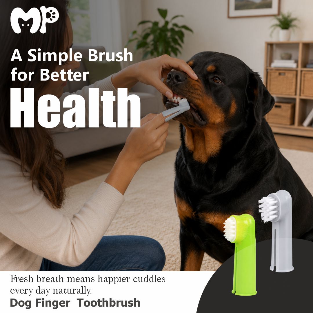 Premium Pet Finger Toothbrush Set for Dogs & Cats | Soft Bristle Dental Care & Gum Massage Brushes | Effective Plaque & Bad Breath Remover Kit