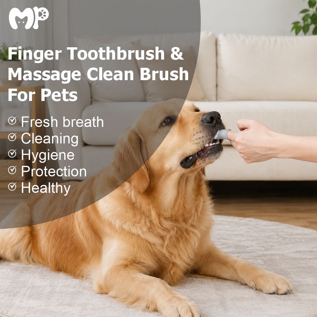 Premium Pet Finger Toothbrush Set for Dogs & Cats | Soft Bristle Dental Care & Gum Massage Brushes | Effective Plaque & Bad Breath Remover Kit