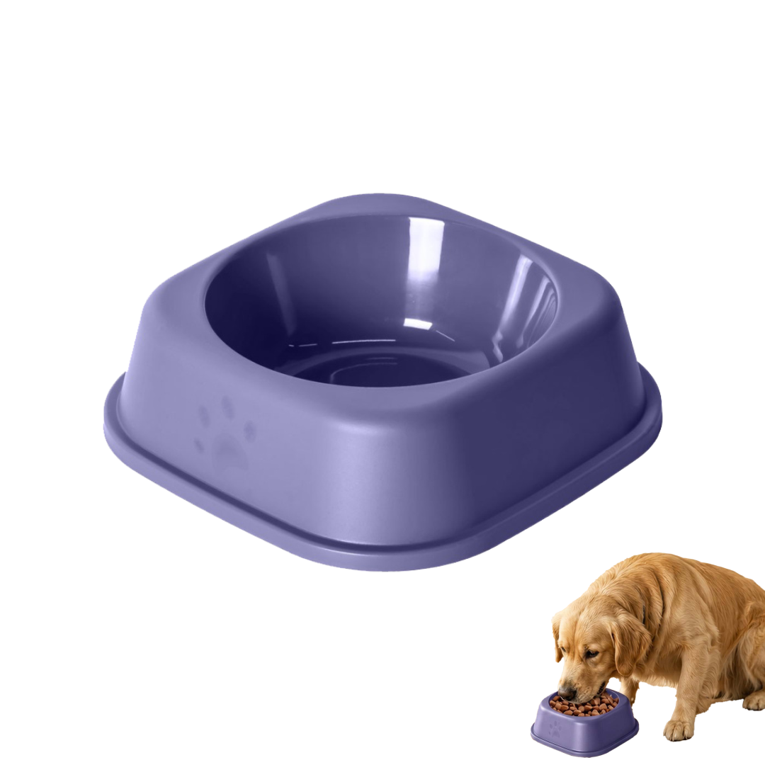 Plastic Square Pet Bowl | Lightweight | Safe and Non-Toxic | Easy to Clean | for Cats and Dogs (Small) | (Large)