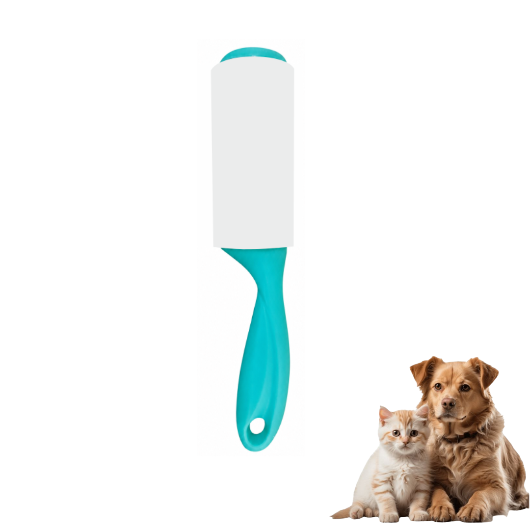 Premium Sticky Pet Hair & Lint Roller | 60 Easy-Tear Sheets (12M Total Length) | Ergonomic Wave Handle for Fast Cleaning of Dog Fur | Cat Hair | Dust from Clothes | Sofas | Beds | Car Seats