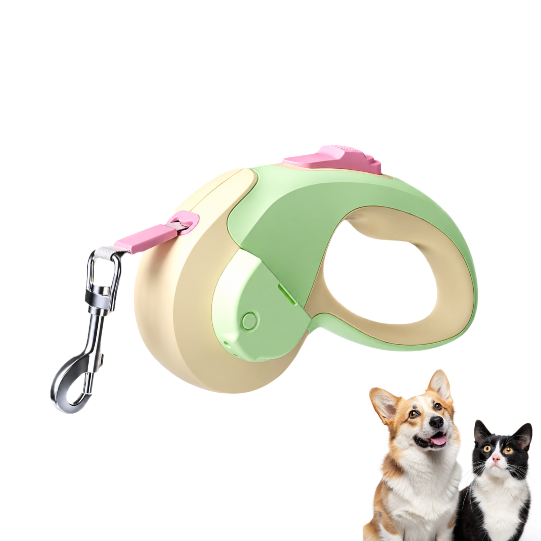 Premium Retractable Dog Leash with Built-in LED Night Light | Heavy Duty 3m | 5m Automatic Extending Pet Walking Leash for Small | Medium Dogs and Cats | Ergonomic Tangle-Free Traction Rope (Small) | (Medium)