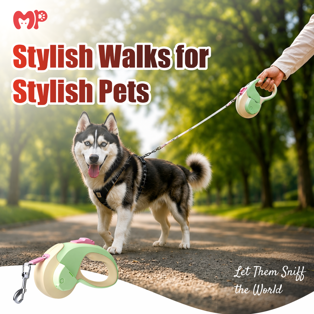 Premium Retractable Dog Leash with Built-in LED Night Light | Heavy Duty 3m | 5m Automatic Extending Pet Walking Leash for Small | Medium Dogs and Cats | Ergonomic Tangle-Free Traction Rope (Small) | (Medium)