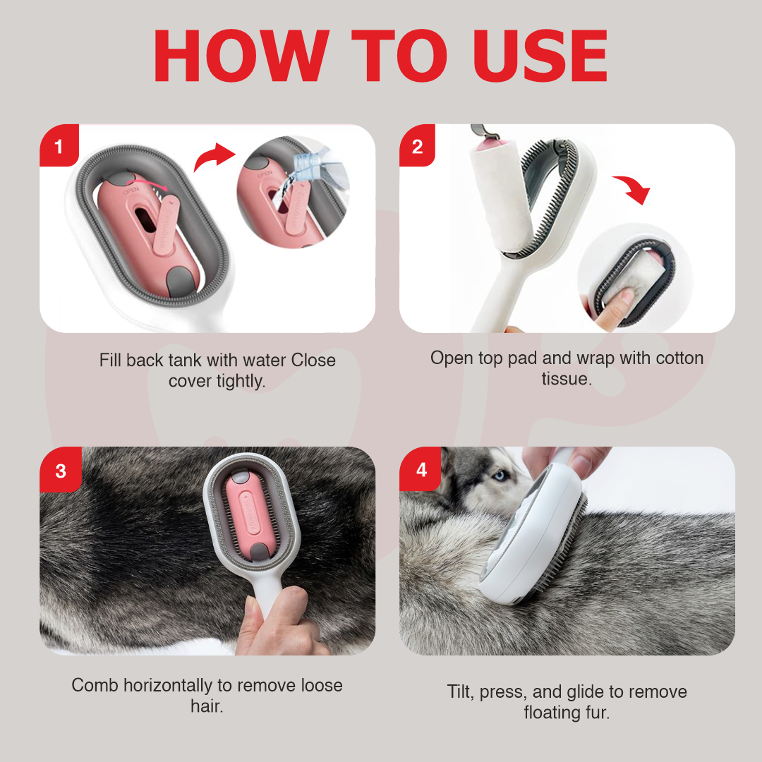 3-in-1 Multifunctional Pet Grooming and Cleaning Brush for Shedding Removal | Bathing | Massage – Gentle Silicone Bristles for Dogs and Cats | Easy-to-Use De-shedding Tool for Healthy Coat Care and Deep Cleaning