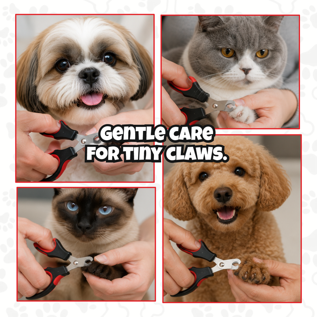 Professional Pet Nail Clippers and Nail File Grooming Kit | Stainless Steel Scissor-Style Claw Trimmer for Cats | Kittens | Small Dogs | Puppies