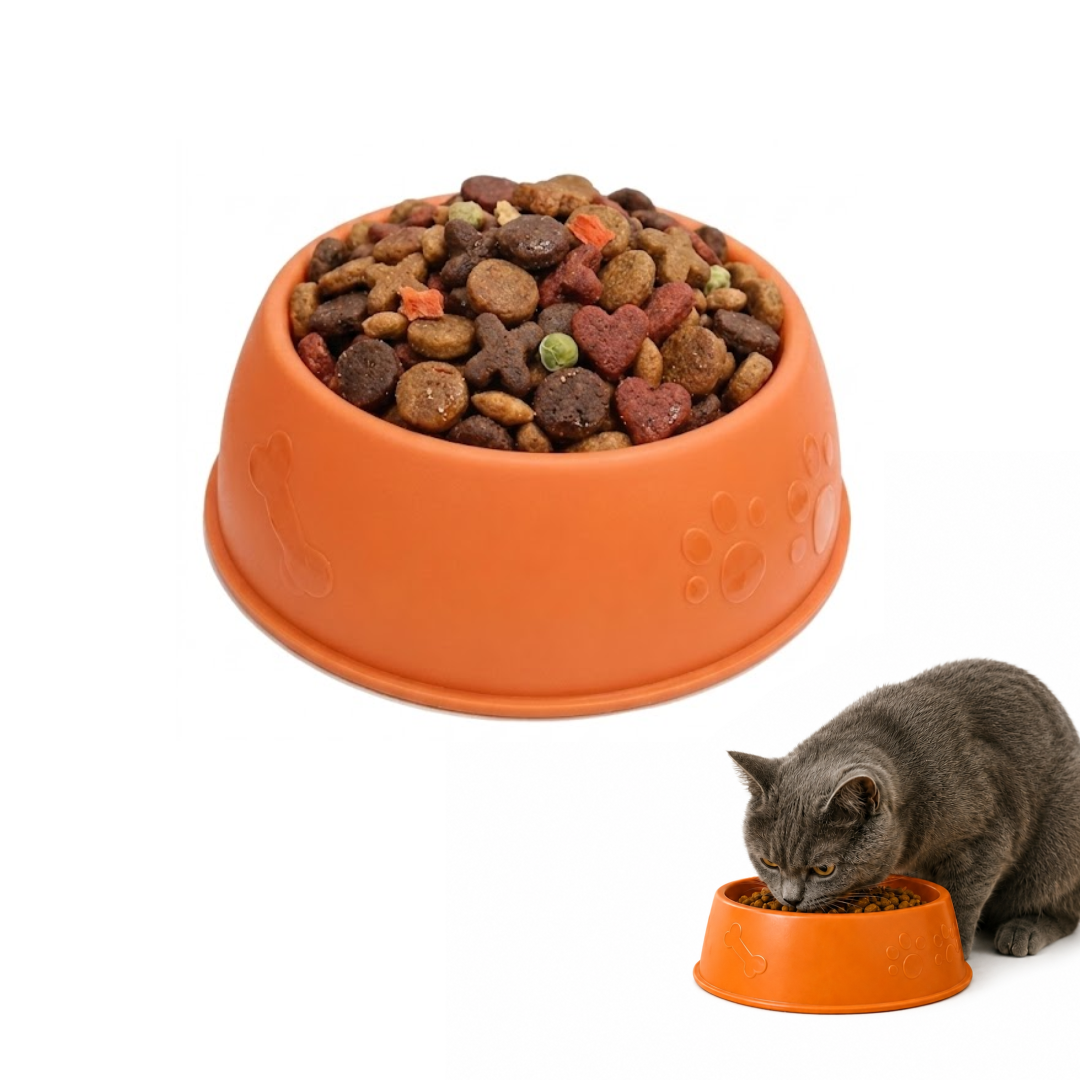 Premium Anti-Slip Durable Pet Food Bowl for Dogs and Cats | Easy-to-Wash Hygienic Plastic Feeding Dish | Tapered Stability Kibble & Water Basin for Puppies | Kittens | Small-to-Medium Pets (Small) | (Medium) | (Large)