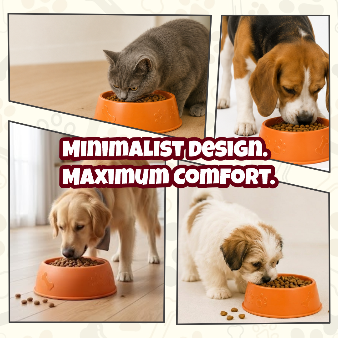 Premium Anti-Slip Durable Pet Food Bowl for Dogs and Cats | Easy-to-Wash Hygienic Plastic Feeding Dish | Tapered Stability Kibble & Water Basin for Puppies | Kittens | Small-to-Medium Pets (Small) | (Medium) | (Large)