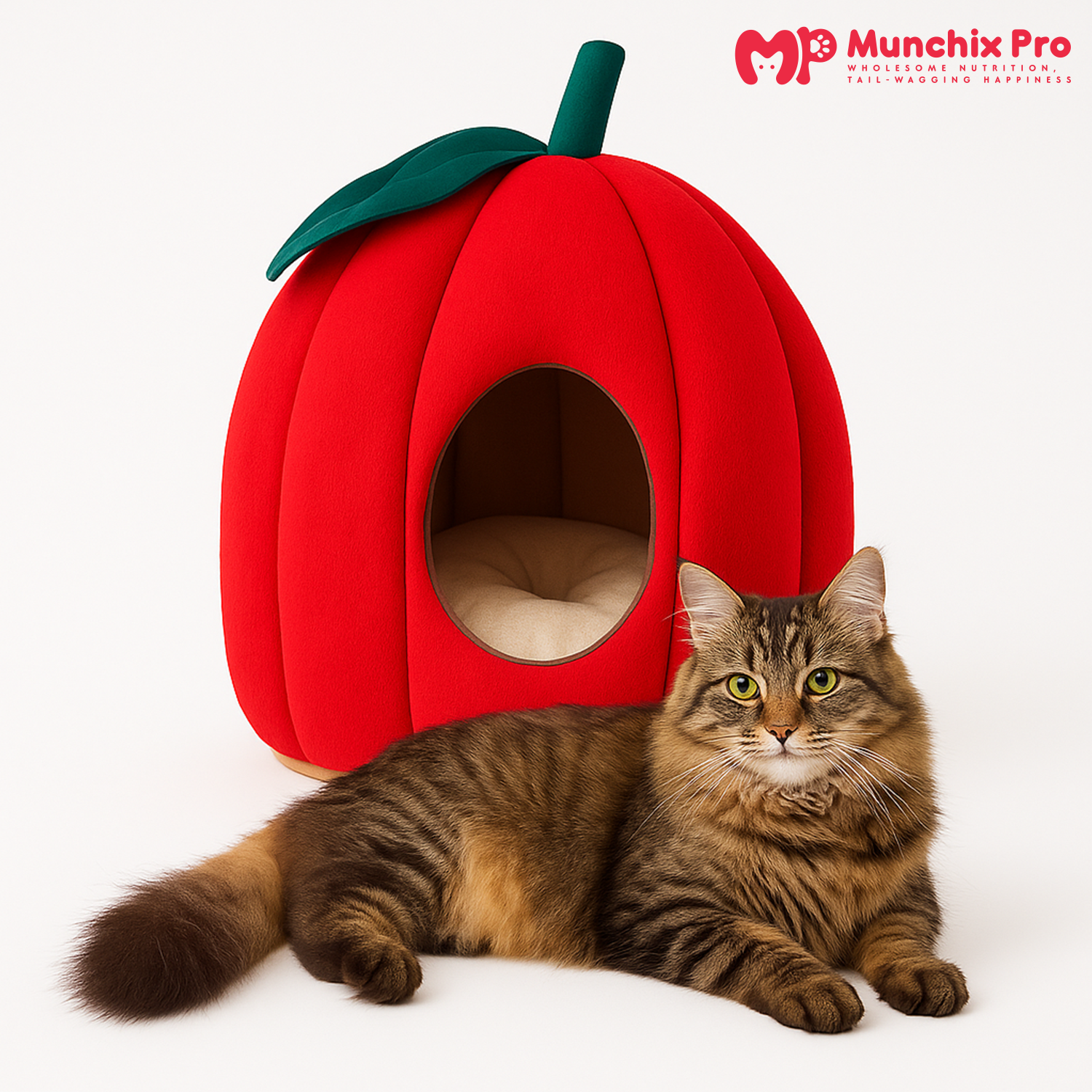 Pumpkin Pet House - Soft Toy House For Cats/Dogs - Munchix Pro