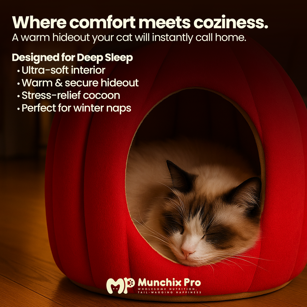 Pumpkin Pet House - Soft Toy House For Cats/Dogs - Munchix Pro