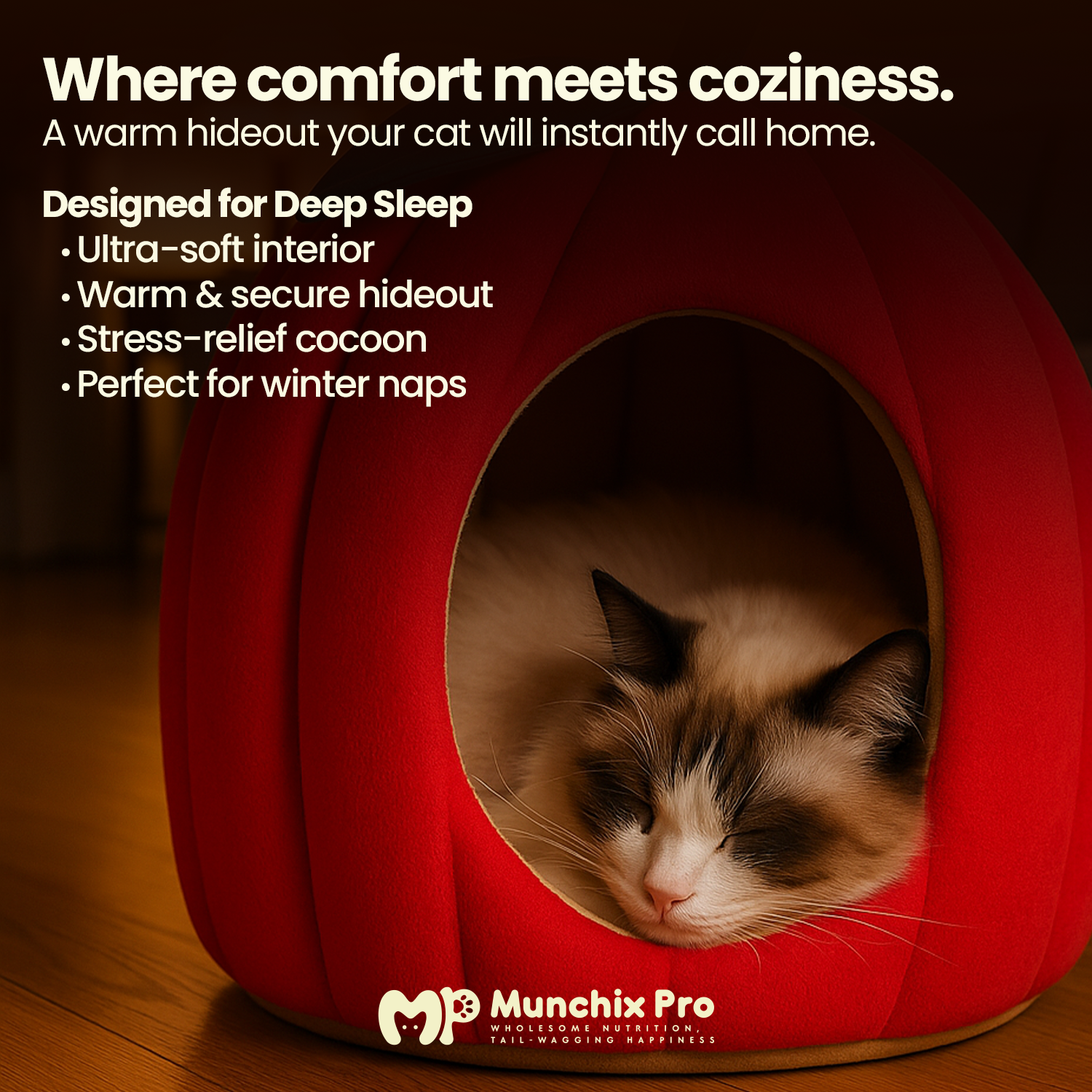 Pumpkin Pet House - Soft Toy House For Cats/Dogs - Munchix Pro