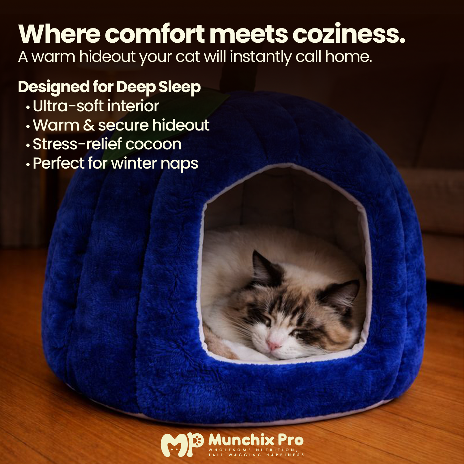 Pumpkin Pet House - Soft Toy House For Cats/Dogs - Munchix Pro