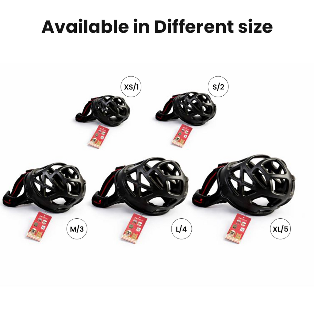 Muzzle For Dogs | Black Silicone | Anti Barking |Anti Chewing | Breathable