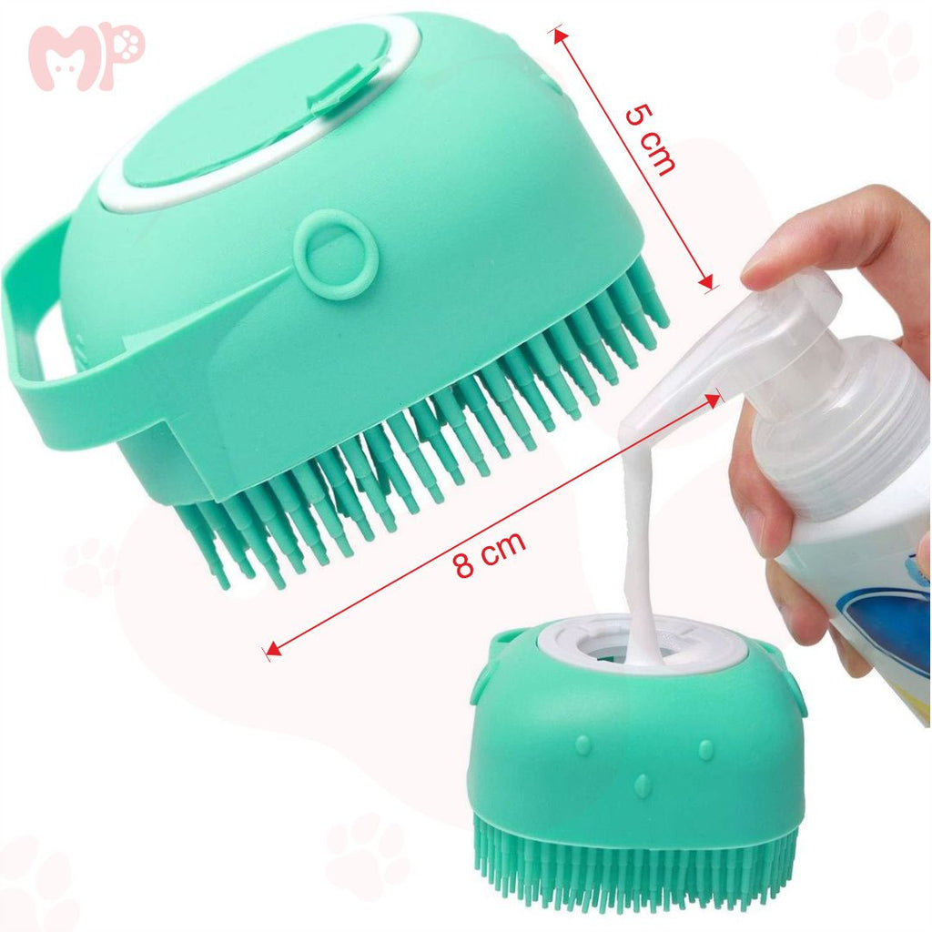 Soft Silicone Bristles Grooming & Massage Brush for Dogs & Cats
