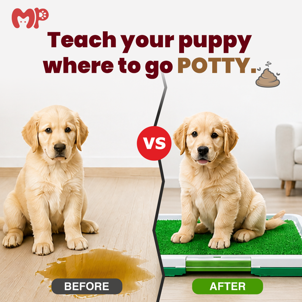 Premium Indoor Puppy Potty Training Pad Tray System Reusable Artificial Grass Pet Toilet Mat with Removable Mesh Grate and Waste Collection Tray | Odor-Resistant Eco-Friendly Dog Potty Trainer