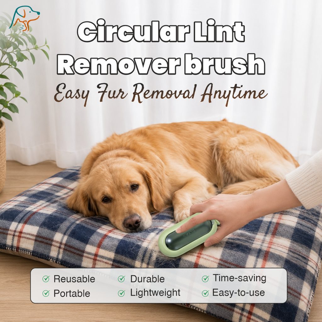 Circular Lint Brush for Pet Hair Removal | Portable Fur Remover