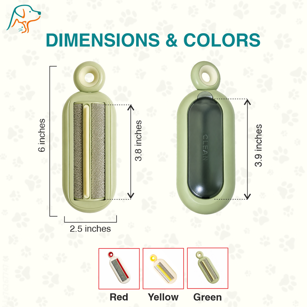 Circular Lint Brush for Pet Hair Removal | Portable Fur Remover