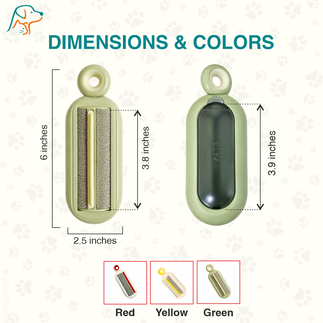 Circular Lint Brush for Pet Hair Removal | Portable Fur Remover