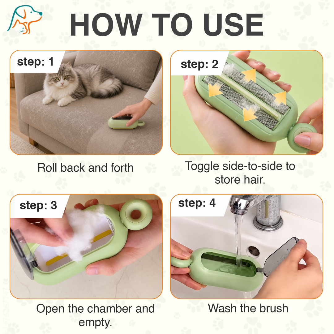 Circular Lint Brush for Pet Hair Removal | Portable Fur Remover