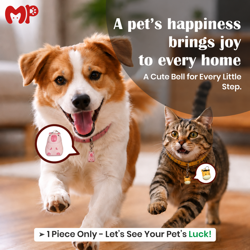 Cute Cartoon Pet Collar Bell Charm | Random Animal Design Hanging Bell for Cats, Dogs & Small Pets (1 Piece)