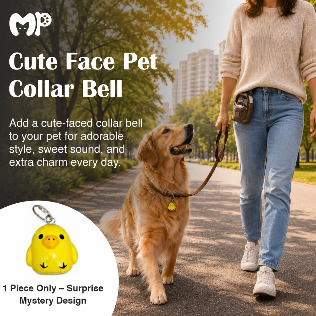 Cute Cartoon Pet Collar Bell Charm | Random Animal Design Hanging Bell for Cats, Dogs & Small Pets (1 Piece)