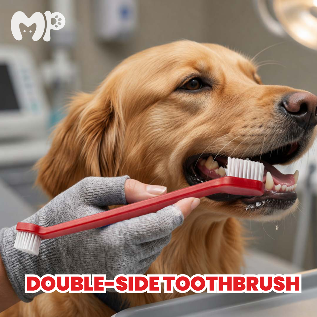 Double Headed Long Pet Toothbrush for Dogs & Cats| Dual-Sided Soft Bristles Dog Tooth Cleaning Brush for Dental Care| Fresh Breath & Plaque Removal