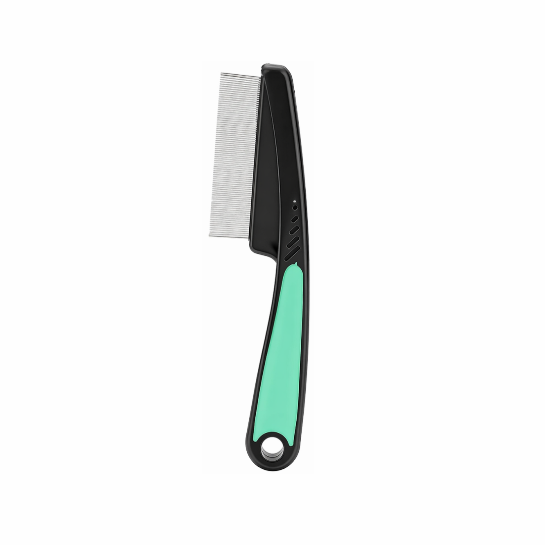Stainless Steel Fine-Tooth Pet Flea and Tick Comb