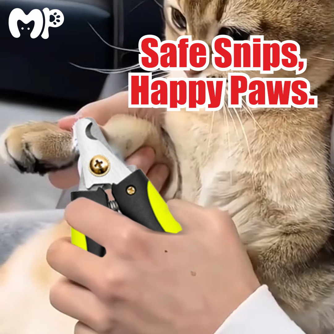 Professional Pet Nail Clippers and File Set for Dogs & Cats | Heavy Duty Stainless Steel Trimmer | Safety Guard to Avoid Over-Cutting | Non-Slip Ergonomic Handles