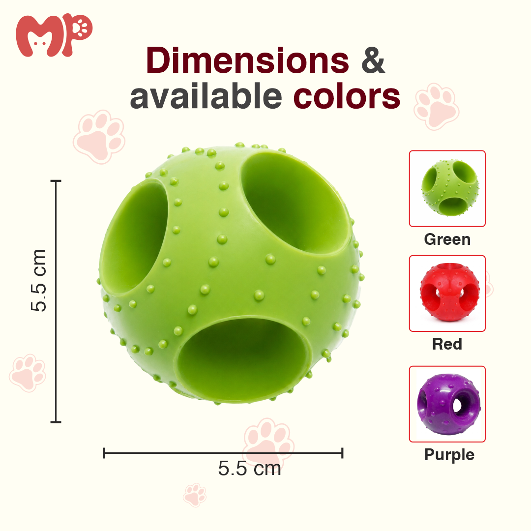 Interactive PVC Pet Disco Ball for Dogs & Cats | Durable Non-Toxic Bouncy Chase Ball | Geometric Treat Holes | Textured Massage Studs | Boredom Relief & Exercise