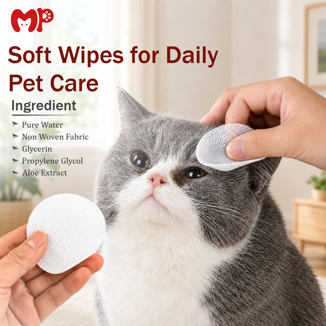 Premium Pet Grooming Wipes for Dogs & Cats – Soft Non-Woven Cleansing Pads for Paws, Face, and Ears (130 Pieces)