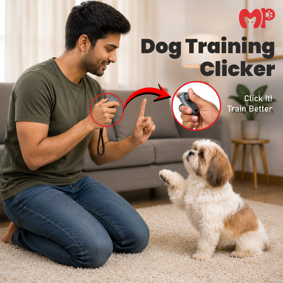 Premium Dog Training Clicker with Adjustable Wrist Strap | Professional 2-in-1 Behavior Aid & Obedience Flash Trainer for Puppies, Dogs, and Cats | Mechanical Positive Reinforcement Tool