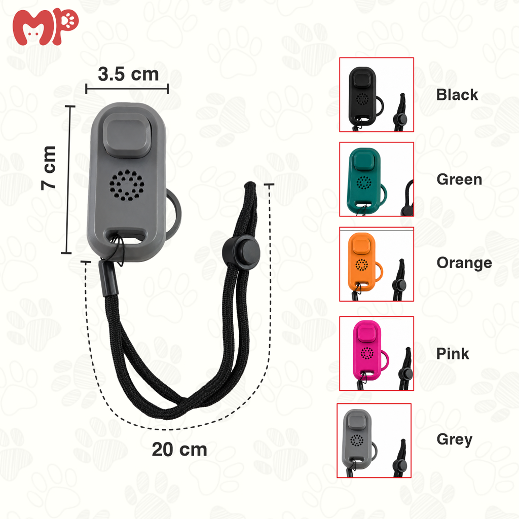 Premium Dog Training Clicker with Adjustable Wrist Strap | Professional 2-in-1 Behavior Aid & Obedience Flash Trainer for Puppies, Dogs, and Cats | Mechanical Positive Reinforcement Tool