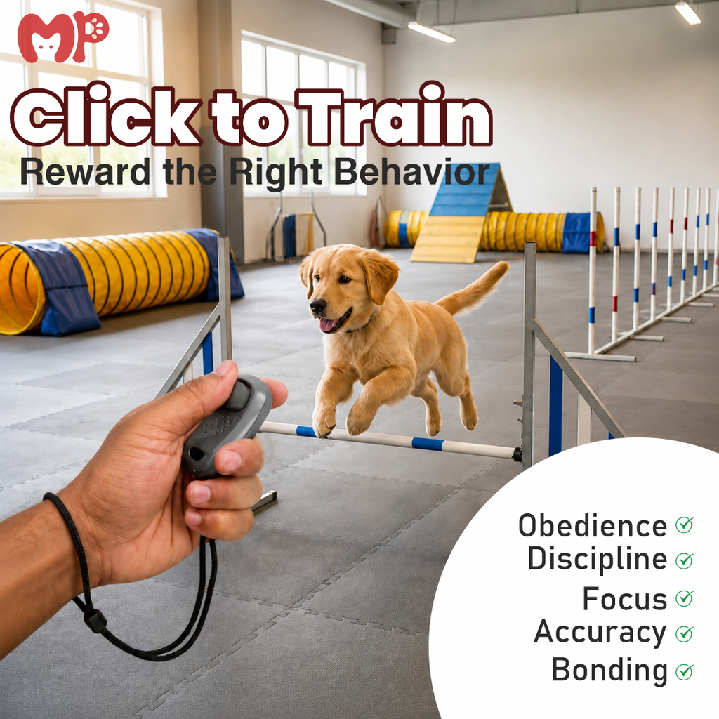 Premium Dog Training Clicker with Adjustable Wrist Strap | Professional 2-in-1 Behavior Aid & Obedience Flash Trainer for Puppies, Dogs, and Cats | Mechanical Positive Reinforcement Tool