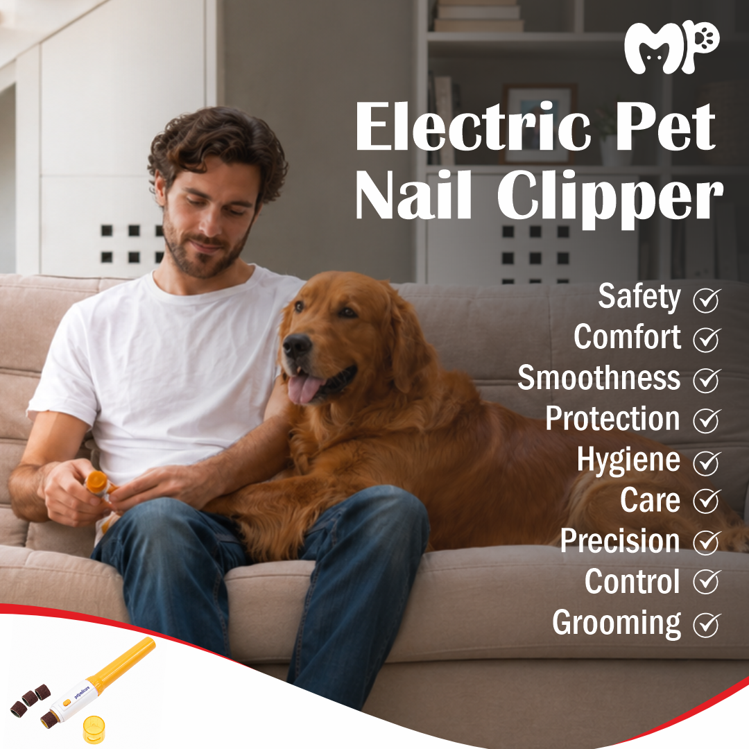 Premium Electric Pet Nail Grinder & Trimmer | Pain-Free Paw Grooming File for Dogs & Cats | Cordless Automatic Safety Nail Clipper Kit with 3 Extra Filing Heads