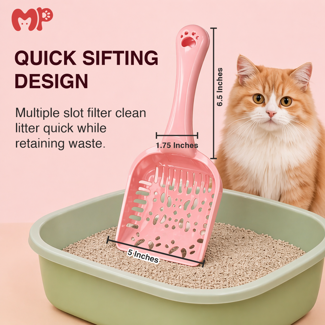 Premium Ergonomic Quick-Sifting Cat Litter Scooper