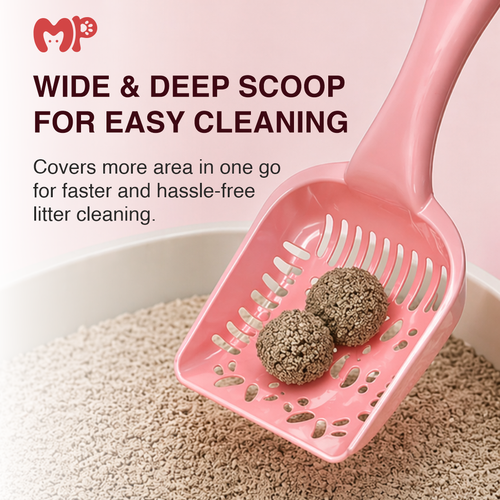 Premium Ergonomic Quick-Sifting Cat Litter Scooper