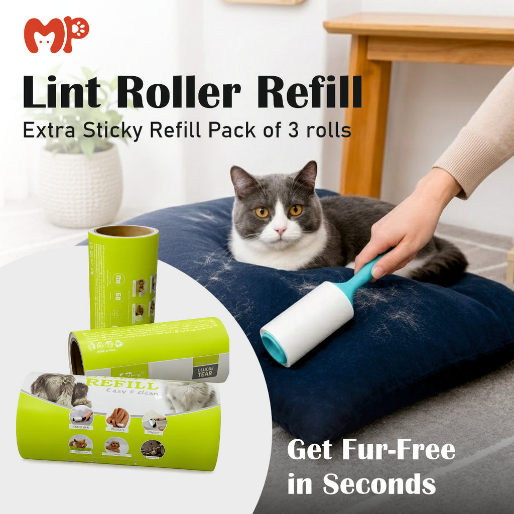 Premium Extra Sticky Pet Hair Lint Roller Refills | 3-Pack 180 Total Sheets | Easy Oblique Spiral Tear Sheets | Dog and Cat Fur Adhesive Replacement Rolls | for Clothes Couches and Car Seats