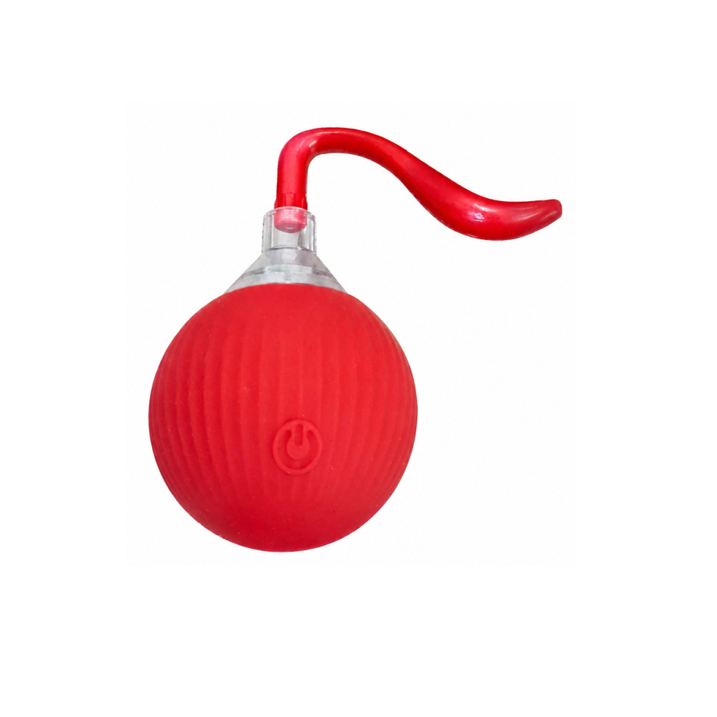 Silicone Cat Toy Ball – Interactive Round Pet Play Ball with Flexible Tail | Indoor Cat Exercise & Hunting Toy