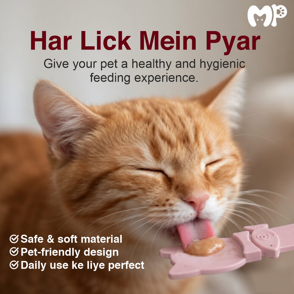 Premium Pet Creamy Treat Feeder for Cats & Dogs | Ergonomic Wet Food Treat Dispenser Slideway | Hanging Hook | Mess-Free Clean Feeding | Plastic Anti-Slip Grip | Hygienic Design
