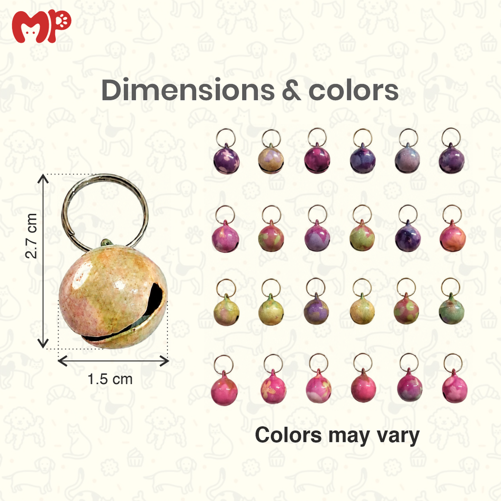Colorful Metal Pet Collar Bell | Lightweight Hanging Bell Charm for Cat & Dog Collars