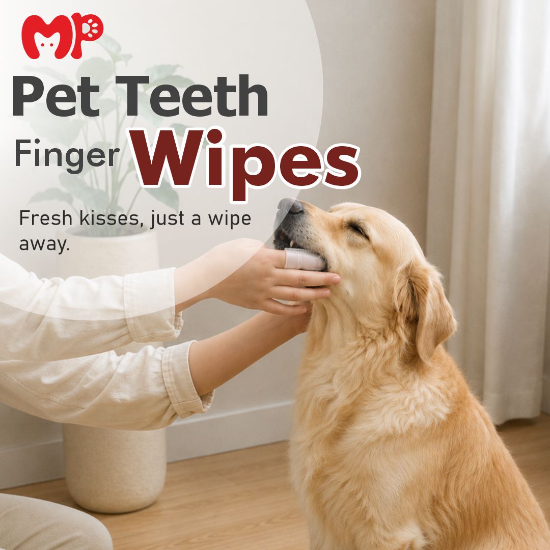 Premium Pet Teeth Finger Wipes for Dogs & Cats – Oral Dental Cleaning Sleeves for Fresh Breath, Plaque Control, and Tartar Removal (50 Pieces)