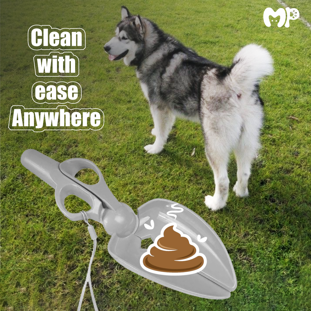 Premium Scissor-Style Pet Poop Scooper | Portable Dog & Cat Waste Picker Claw with Comfortable Grip Handle | Lock Mechanism | Wrist Strap | Hygienic No-Touch Yard & Outdoor Waste Cleaner