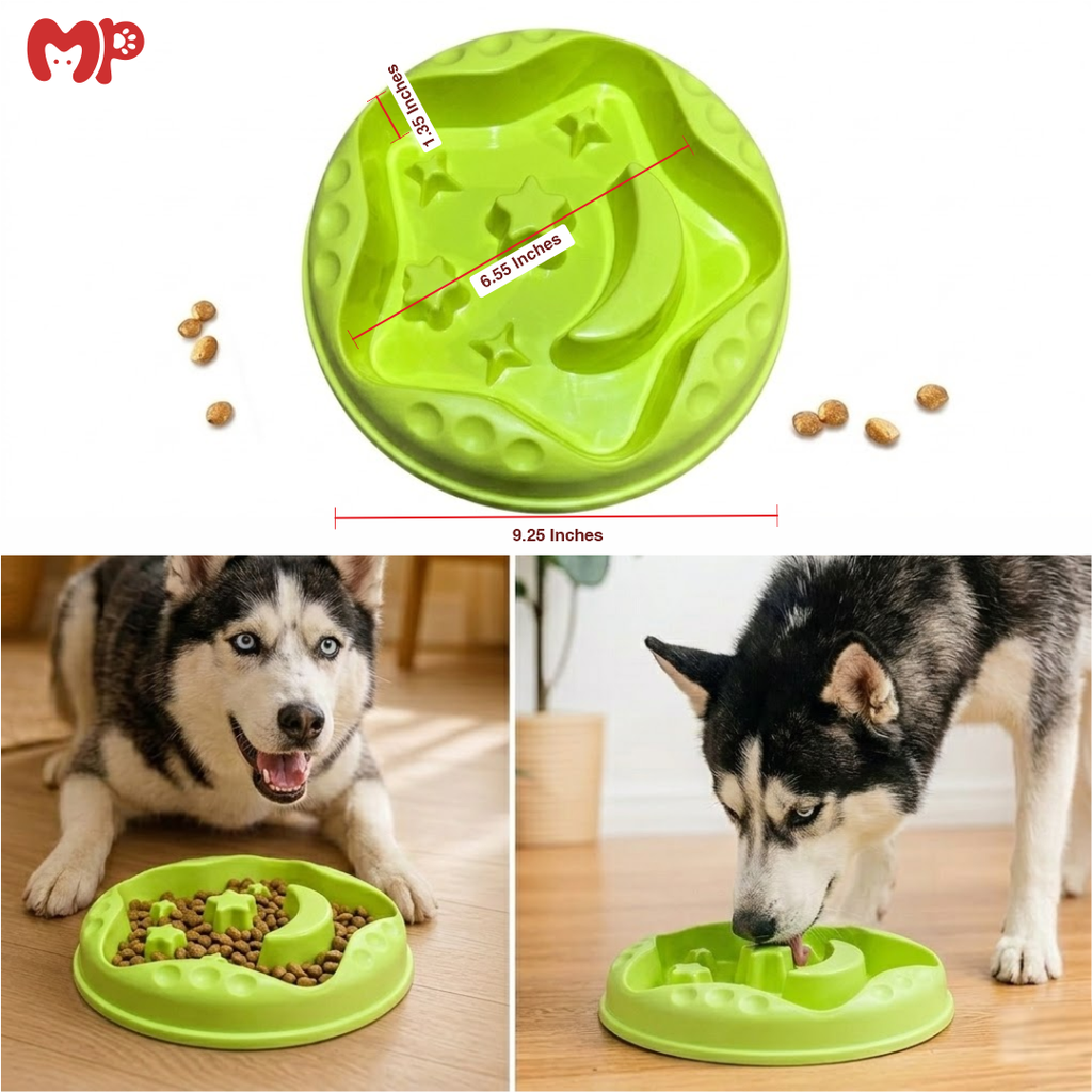 Interactive Pet Slow Feeder Dog Bowl | Non-Slip Base | Prevents Bloating | Supports Better Digestion