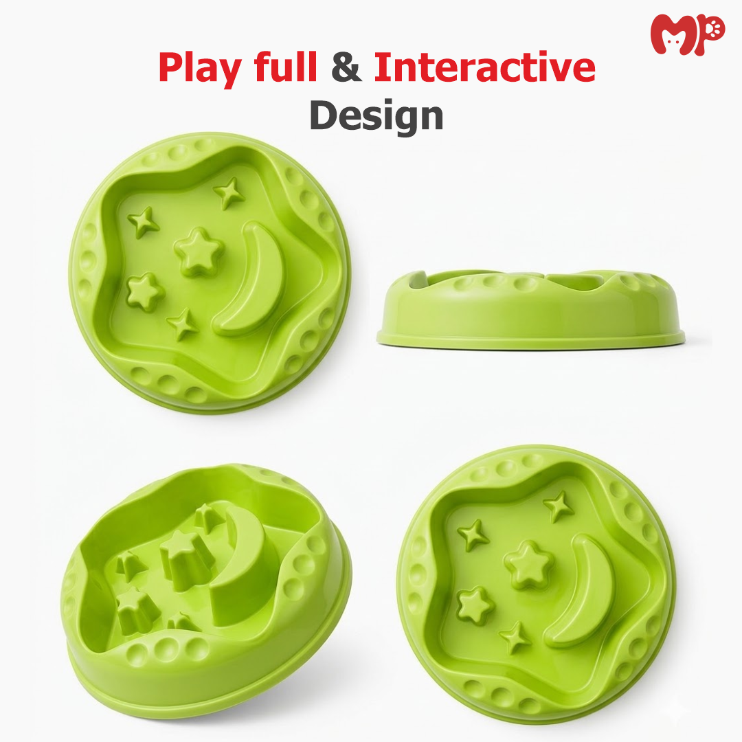 Interactive Pet Slow Feeder Dog Bowl | Non-Slip Base | Prevents Bloating | Supports Better Digestion