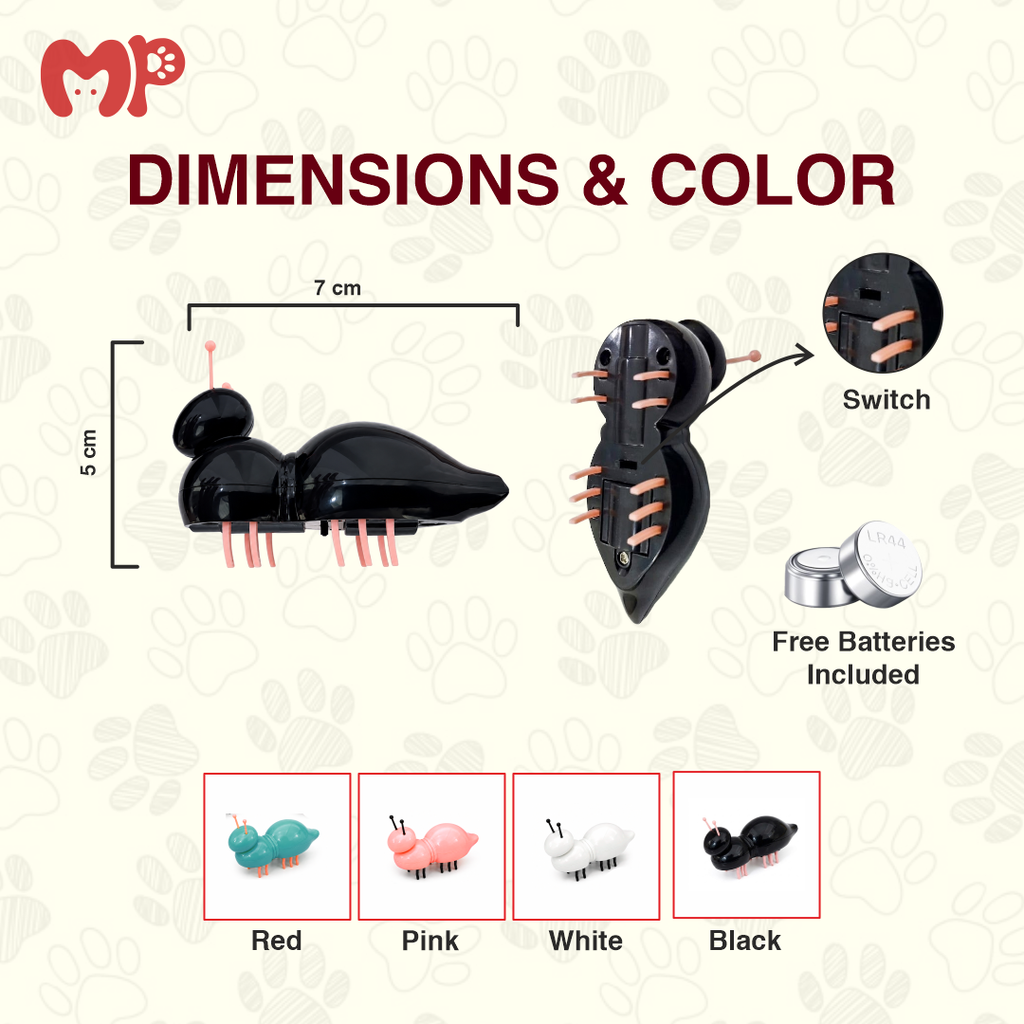 Interactive Micro Vibrating Ant Cat Toy – Battery Operated Random Moving Electronic Bug Puzzle for Indoor Cats | Kittens