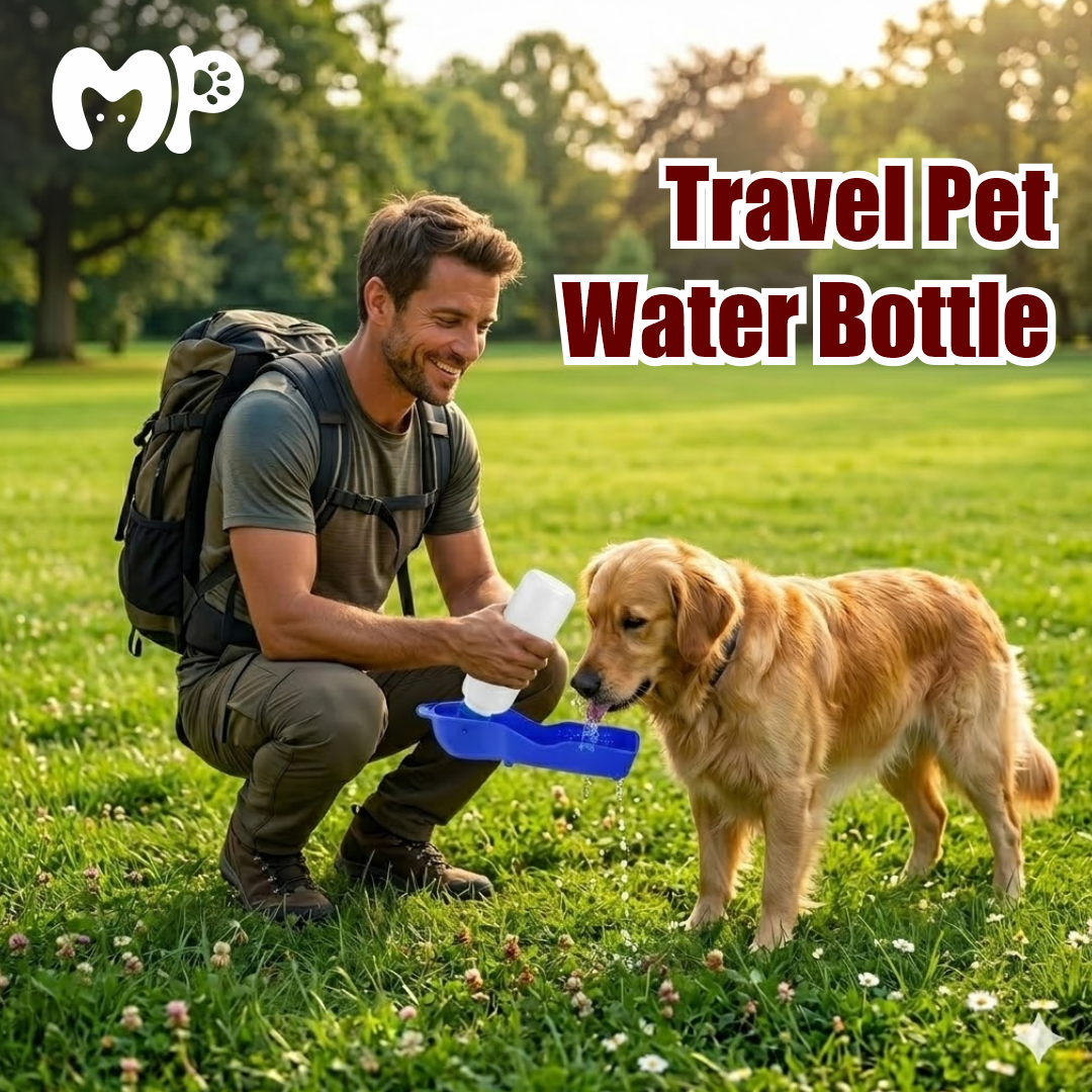 Portable Foldable Travel Pet Water Bottle with Leak- Proof Design, Travel Friendly, Compact| Available in 250ml and 500ml